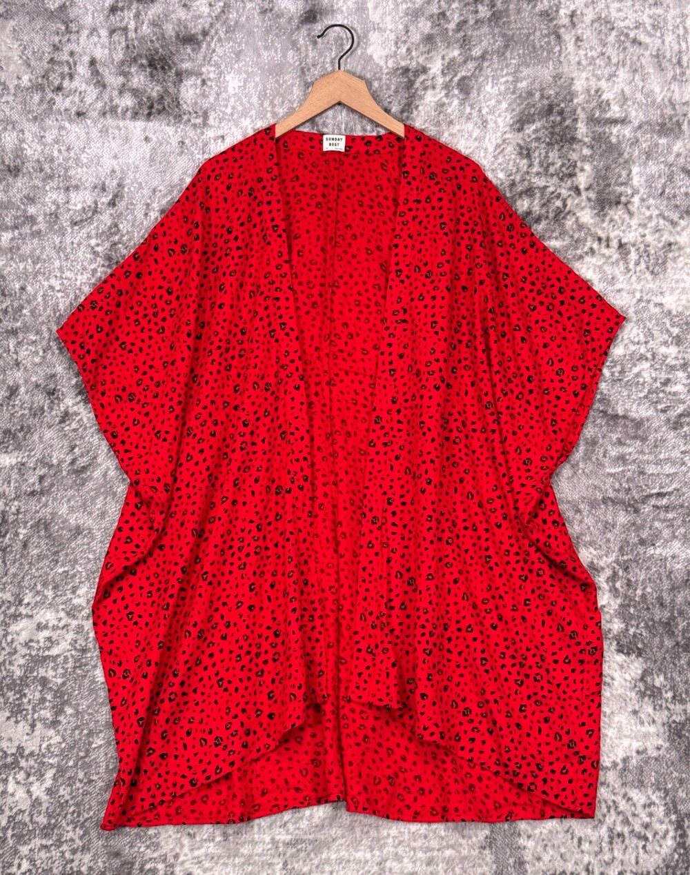 Aritzia Top Small / Medium Womens Sunday Best Red Leopard Kimono